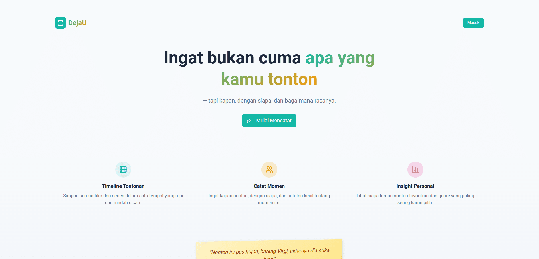 DejaU - Personal Watch Tracker